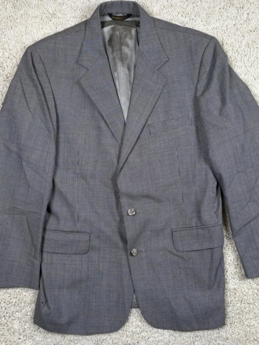 Report Hardwick Clothes Mens Houndstooth‎ Blazer Jacket Tailored USA Gray Two B